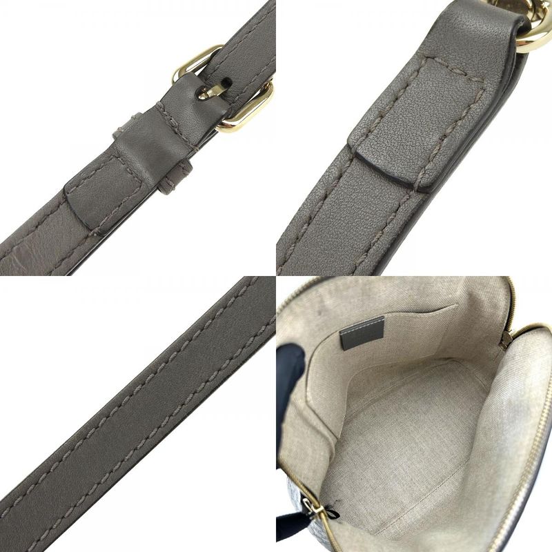 Gucci Handbag Micro Guccissima Leather Gray Gold Hardware 2-Way — view 7
