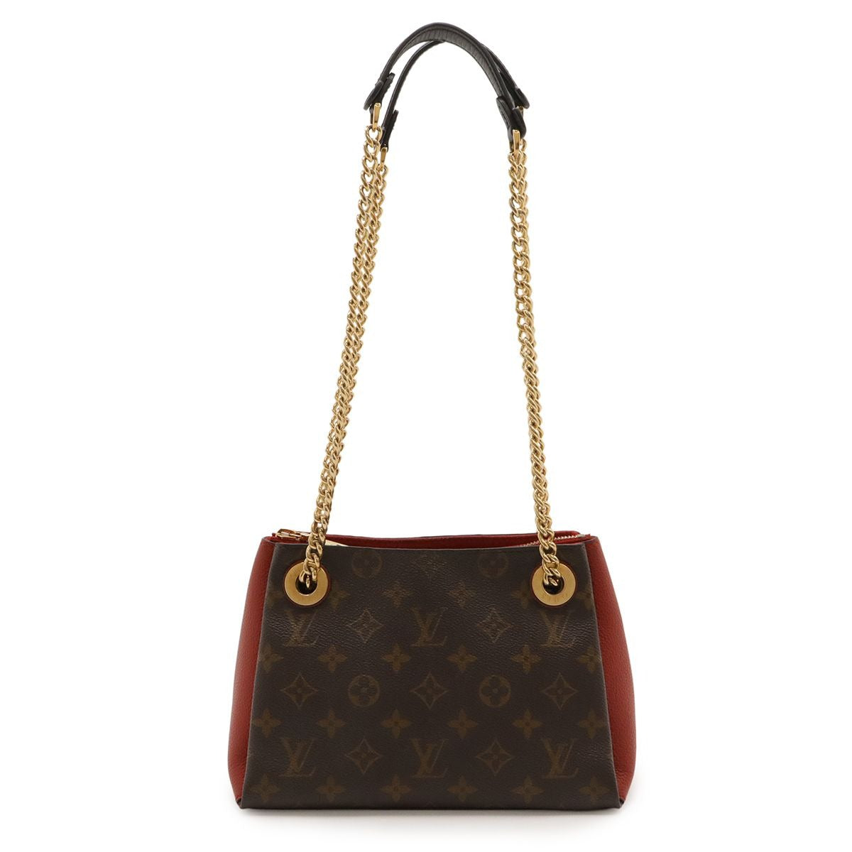 Louis Vuitton Monogram Calf Nenne BB Chain Shoulder Bag Cerise Red
