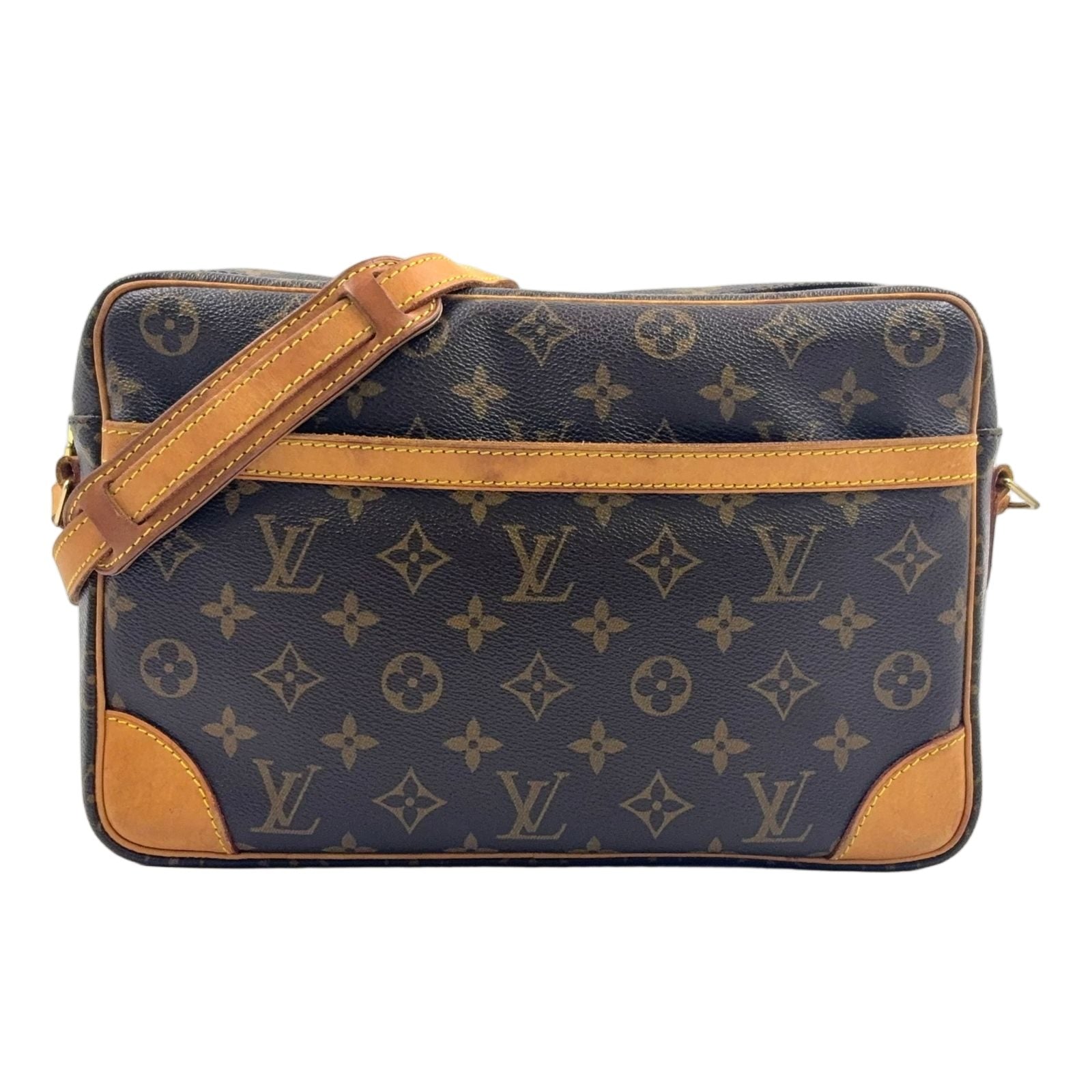 Louis Vuitton Trocadero 30 Monogram Leather Brown Shoulder Bag Gold