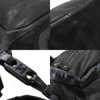 Celine Shoulder Bag Leather Halaco Suede Black Silver Hardware — view 5