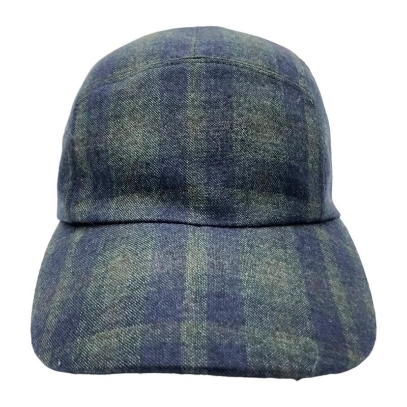Hermes Casket Nevata Punk Corrige Wool Check Cap Hat 12169 — view 2
