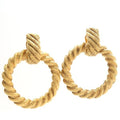Chanel Earrings GP Hoop Ring 25 2738 Vintage Large Removable 2-Way
