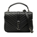 Saint Laurent Carre 2-Way Shoulder Bag Black Leather