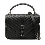 Saint Laurent Carre 2-Way Shoulder Bag Black Leather