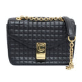 Celine Chain Shoulder Bag Quilted Black Gold Hardware Leather