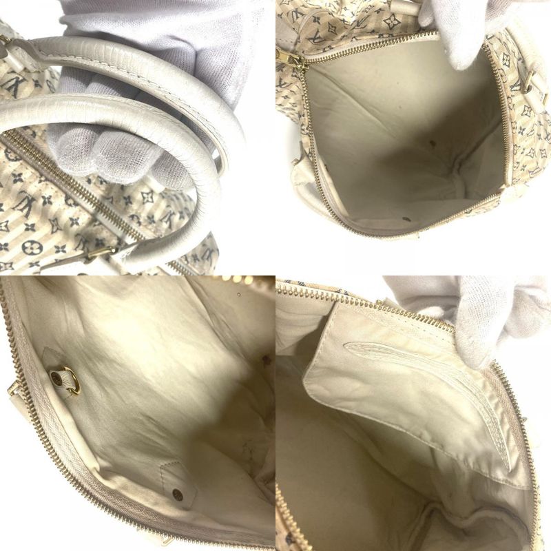 Louis Vuitton Speedy 30 Monogram Mini Lin Canvas White — view 8