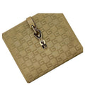 Gucci Bifold Wallet Jackie 035 Leather Suede Beige Vintage
