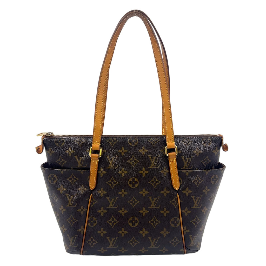 Louis Vuitton Totally PM Monogram Leather Brown Tote Gold