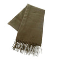 Hermes T H6 Cashmere Khaki Scarf 0104