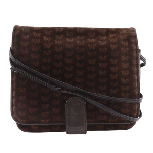 Bottega Veneta 3Way Shoulder Butterfly Pattern Suede Brown Tote