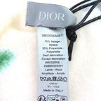 Dior Denim Tears Homme Alpaca Logo Embroidery Border Pattern Shawl Scarf — view 6