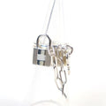 Hermes Alfa Kelly AG 925 Clochette Cadenas Double Ring Accessory Silver