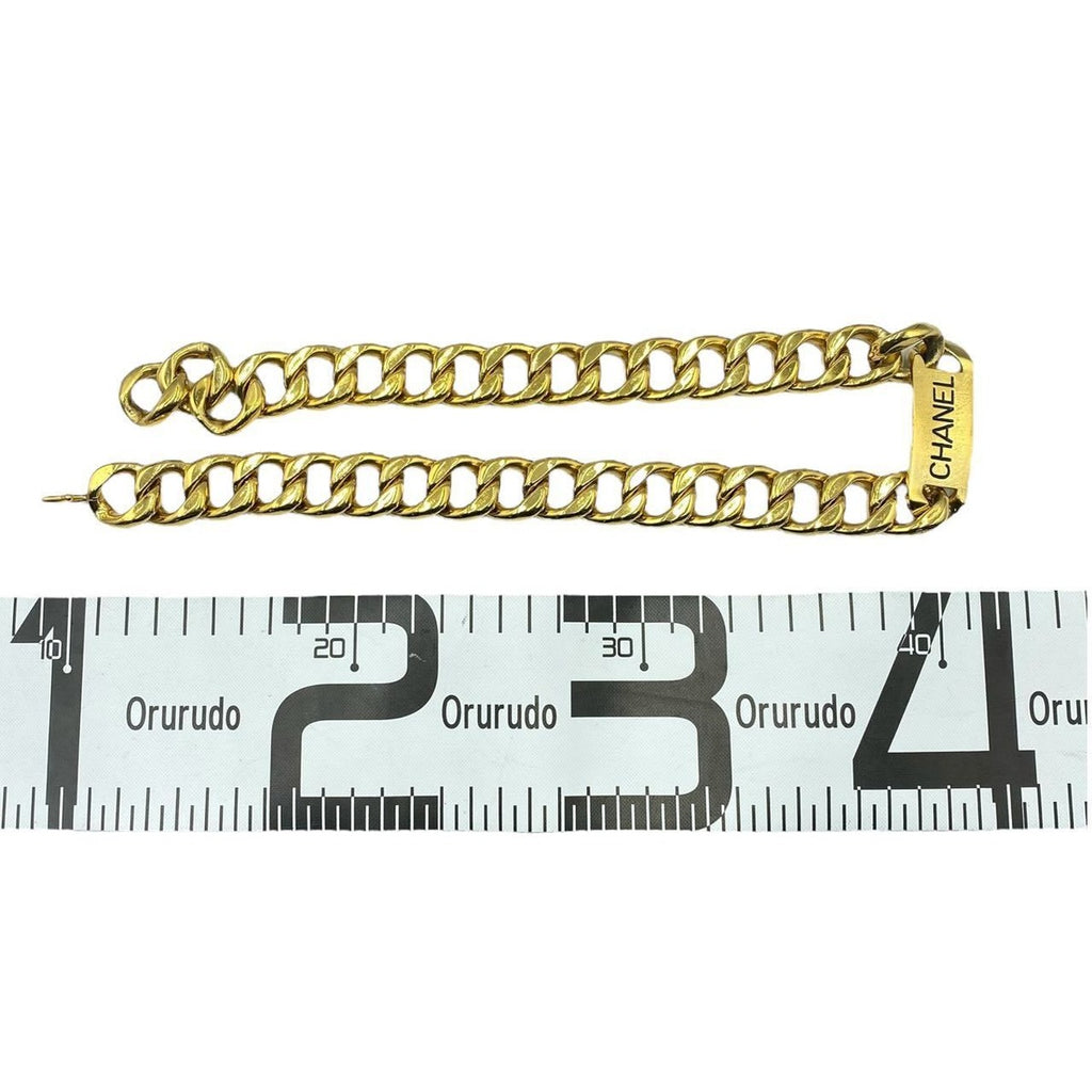 Chanel Chain Belt Logo Plate Gold — view 4