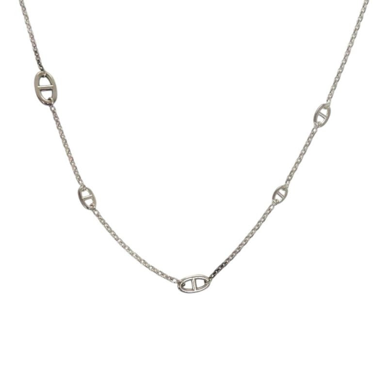 Hermes Chaine D'ancre 925 Silver Necklace 1411 — view 2