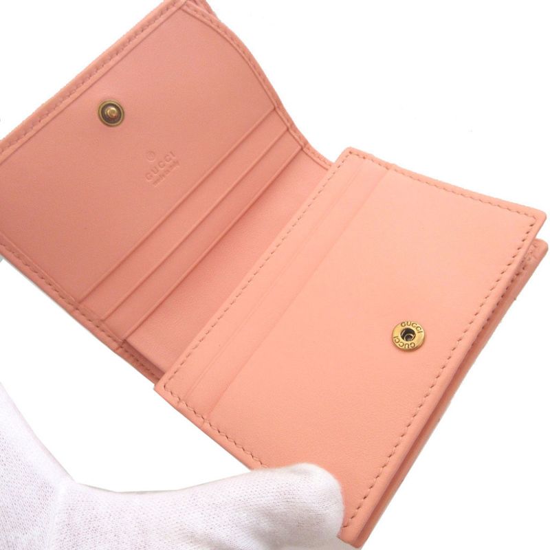 Gucci GG Marmont Leather Pink Bifold Wallet 0544 — view 4