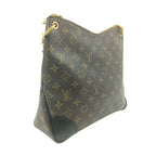 Louis Vuitton Odeon NM Monogram Noir Leather Brown Black Shoulder Bag Gold — view 2