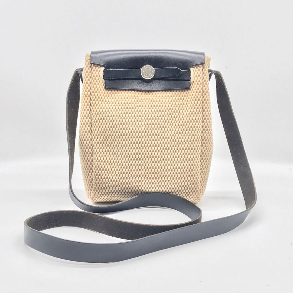 Hermes Herbag TPM Toile Ash Shoulder Bag Price Negotiation Welcome