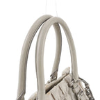 Prada Tessuto Nylon Triangle Logo Gathered Leather 2-Way Shoulder Bag Crossbody — view 2