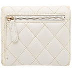 Chanel Trifold Wallet Caviar Leather Quilted White CC Logo Compact — view 2