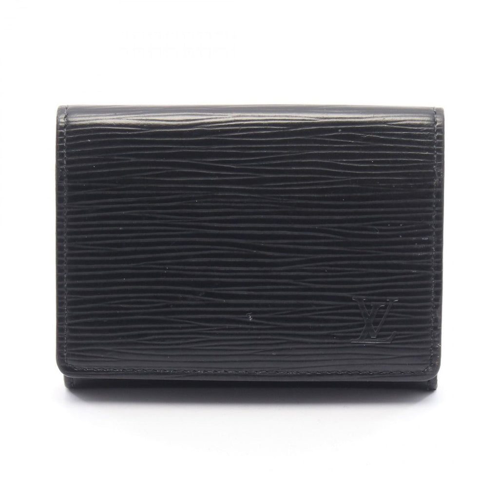 Louis Vuitton Card Case Business Holder Noir Black Leather