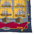 Hermes Scarf Carre 90 Grand Largue Silk Blue — view 4