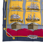 Hermes Scarf Carre 90 Grand Largue Silk Blue — view 5