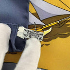 Hermes Scarf Carre 90 Grand Largue Silk Blue — view 8
