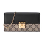 Gucci Long Wallet GG Supreme Brown Black