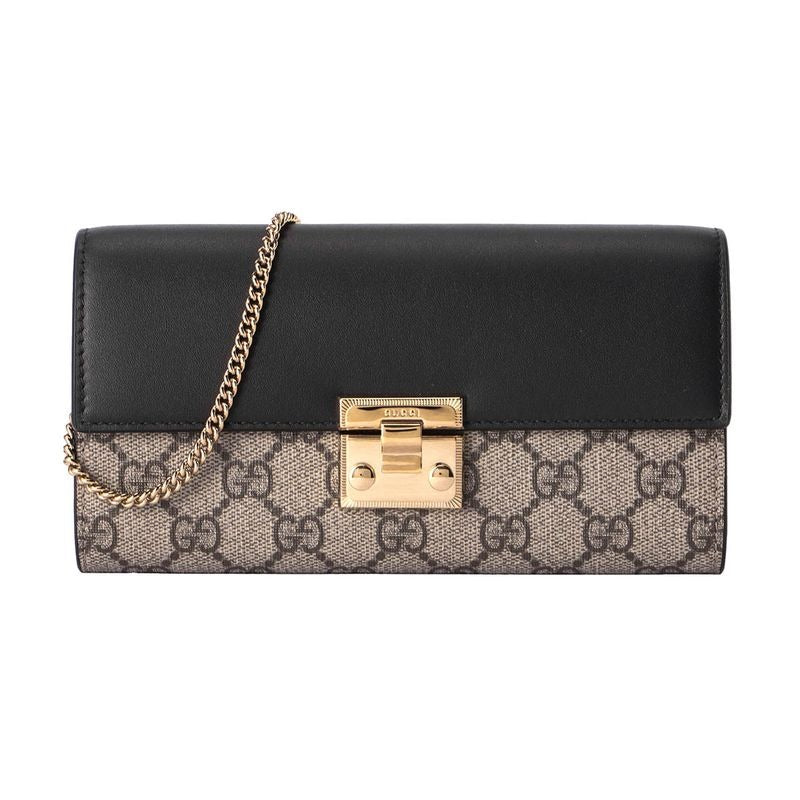 Gucci Long Wallet GG Supreme Brown Black