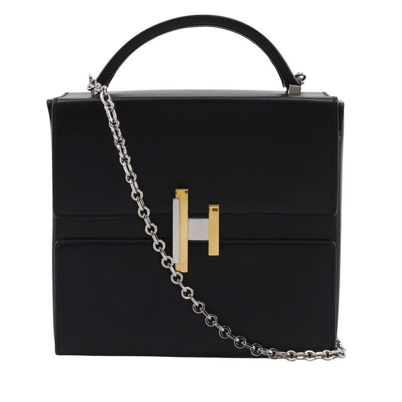 Hermes Cinetic 2-Way Leather Black a Shoulder Bag