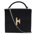 Hermes Cinetic 2-Way Leather Black a Shoulder Bag