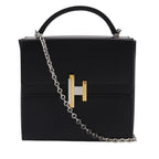 Hermes Cinetic 2-Way Leather Black a Shoulder Bag