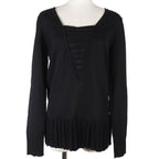 Chanel Pleated Cotton Black Cut And Sew — view 2