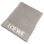 Loewe Logo Muffler Grey X22 rib Scarf