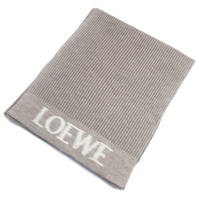 Loewe Logo Muffler Grey X22 rib Scarf