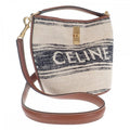 Celine Teen Bucket 16 erf.01 wb Shoulder Bag Canvas Leather White