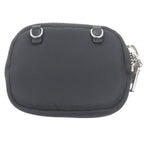 Prada Nylon Triangle Logo Plate Shoulder Mini Basket Pouch Black — view 4