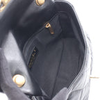 Chanel Shoulder Bag Quilted Small Flap Black Leather — view 3