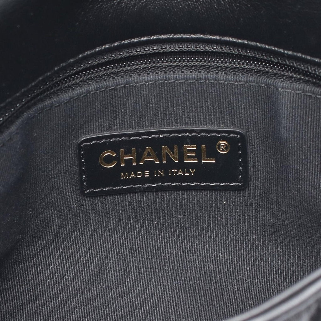 Chanel Shoulder Bag Quilted Small Flap Black Leather — view 4