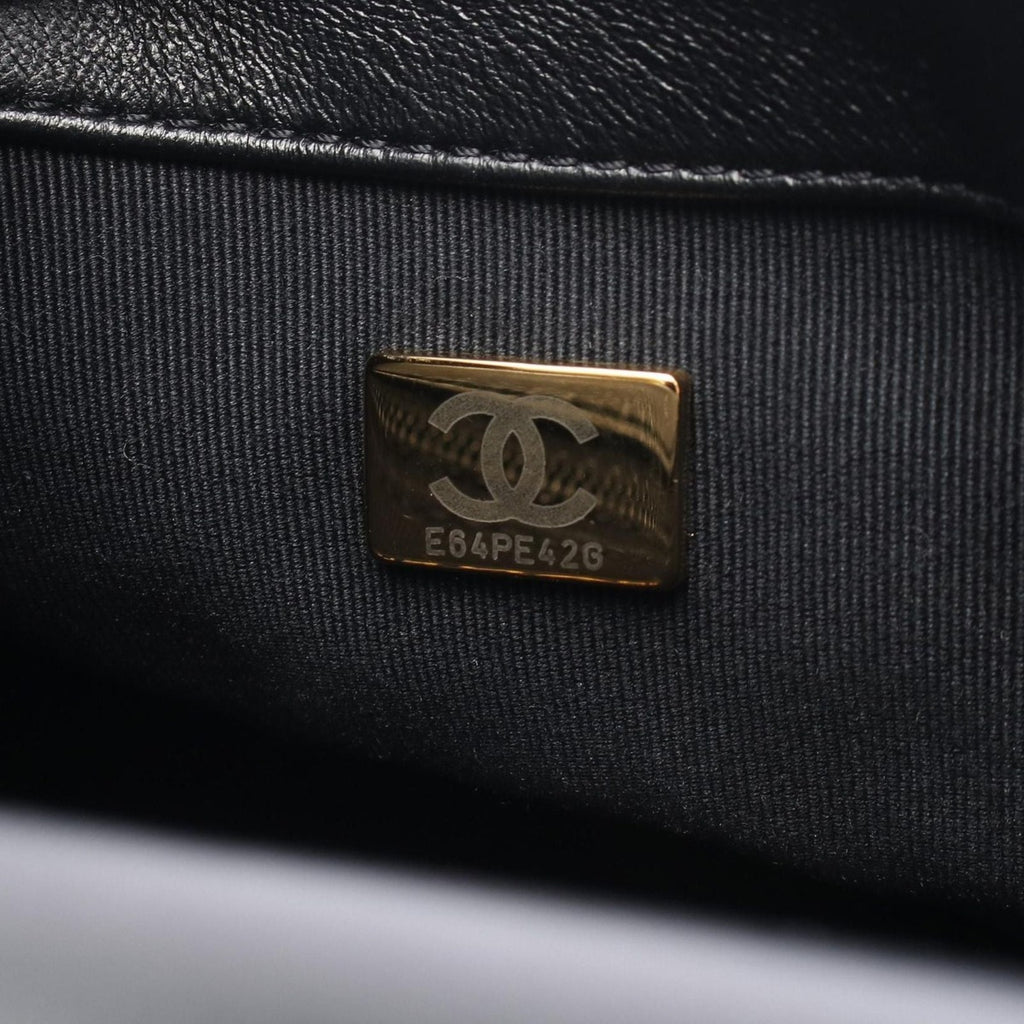 Chanel Shoulder Bag Quilted Small Flap Black Leather — view 5