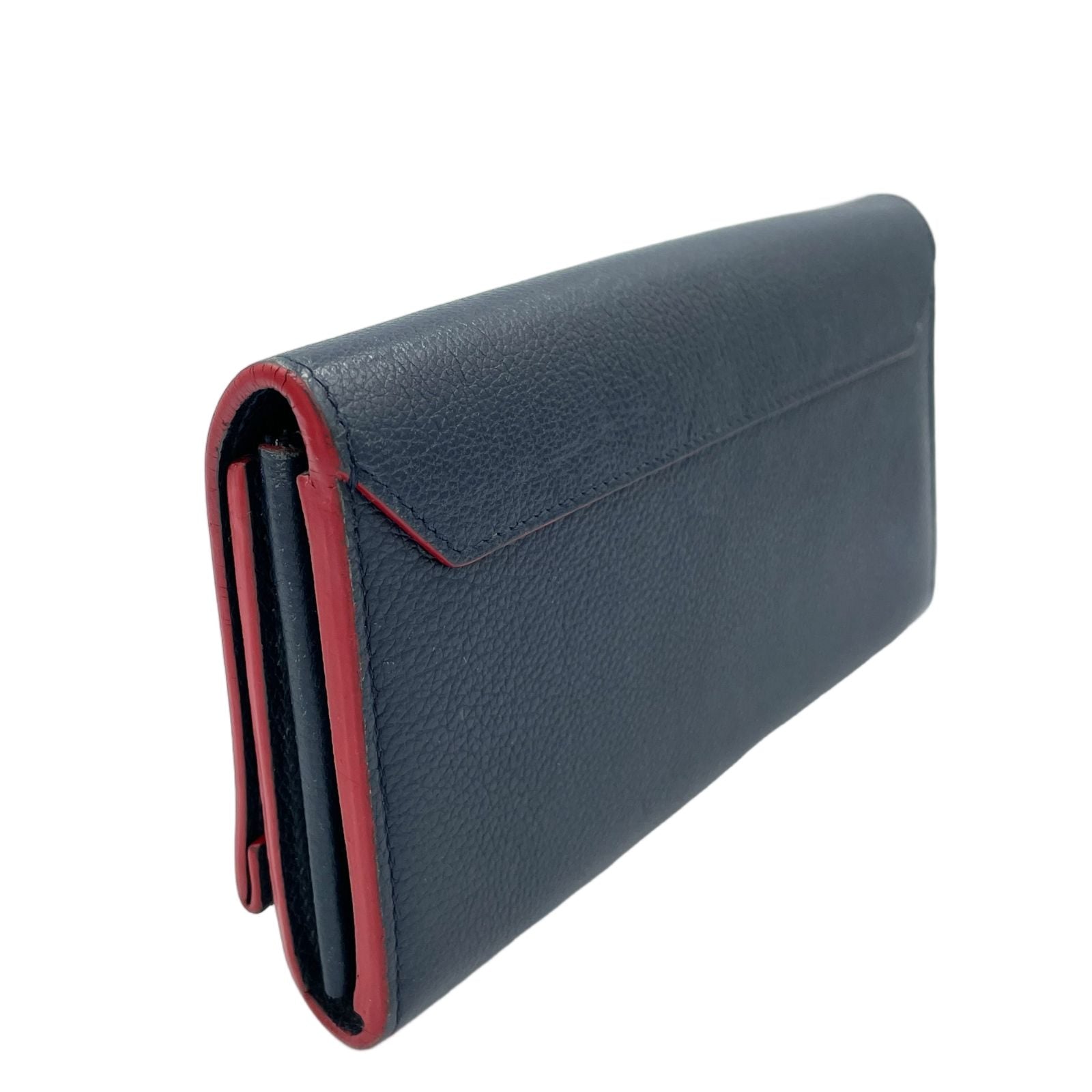 Louis Vuitton Portefeuille Lockme II Leather Navy Wallet Silver — view 2