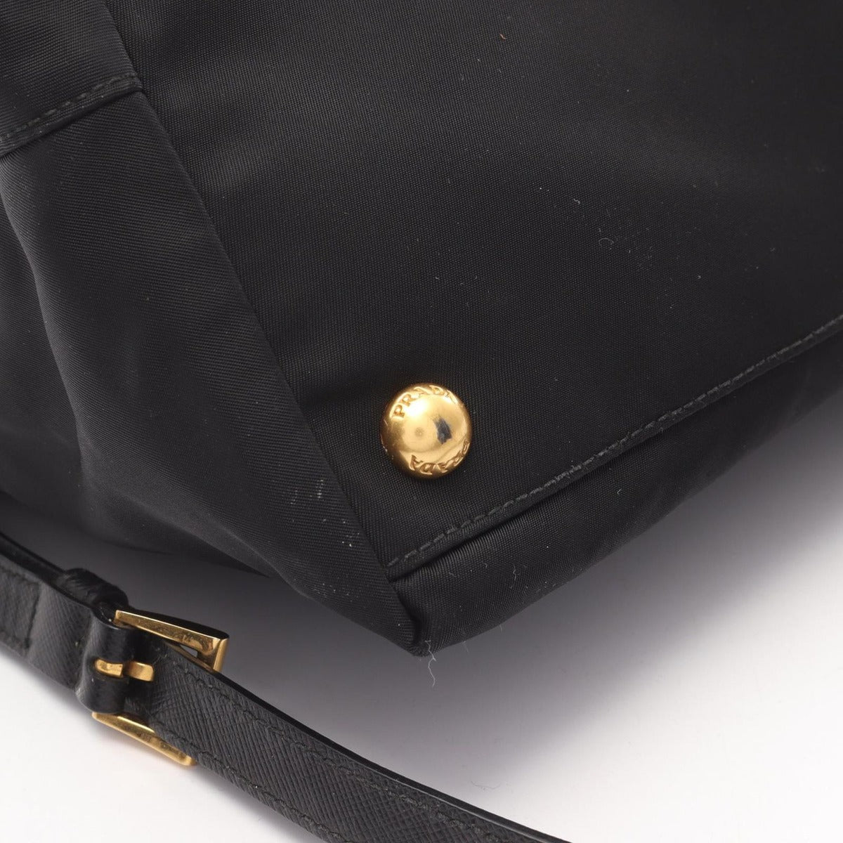 Prada Tote Black Nylon Saffiano Leather Robot 2-Way — view 7