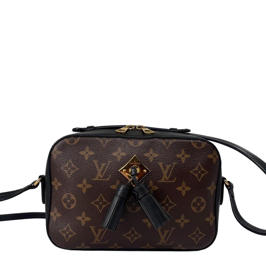 Louis Vuitton Super Shoulder Bag Monogram Saintonge Black