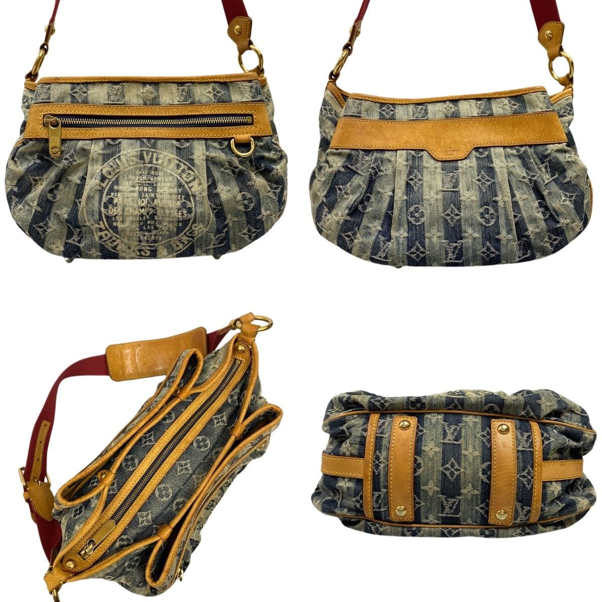 Louis Vuitton Monogram Denim Porte Epol Rayet MM Shoulder Bag — view 2