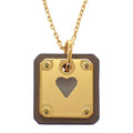 Hermes As de Coeur PM Necklace Pendant Beige Etoupe