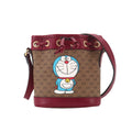 Gucci Doraemon Mini GG Supreme Mini Bucket Bag Brown