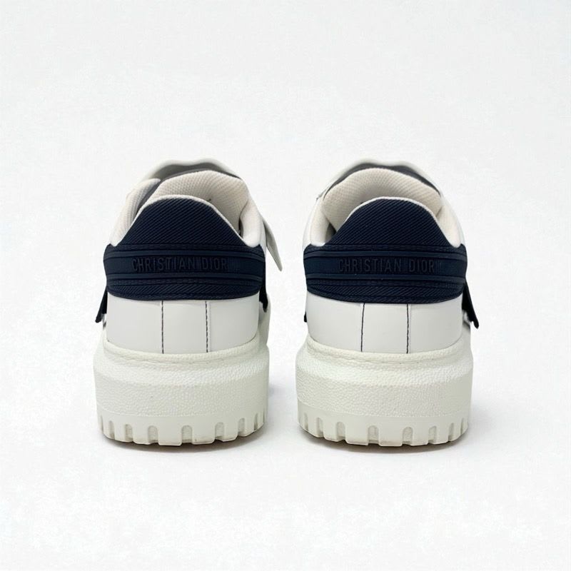 Christian Dior-id Sneakers Shoes Leather Rubber White Black Logo Velcro — view 5