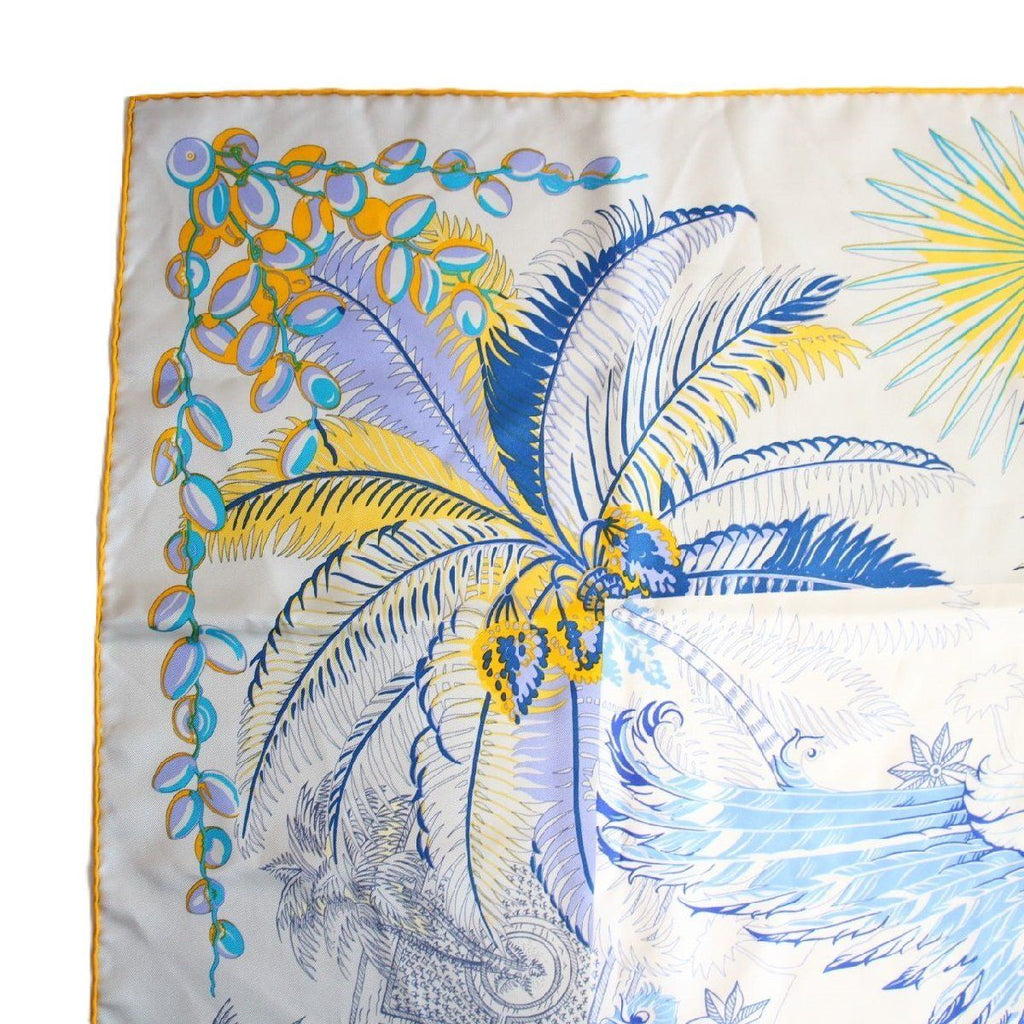 Hermes Carre 90 Scarf the Myth of Phoenix Silk Beige — view 2