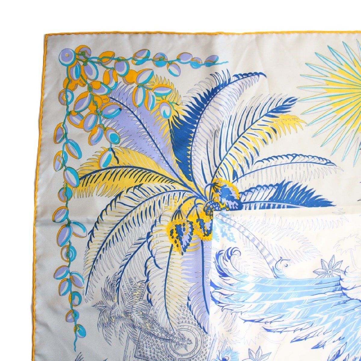 Hermes Carre 90 Scarf the Myth of Phoenix Silk Beige — view 2