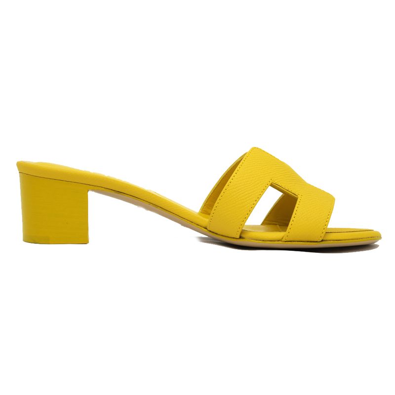 Hermes Oasis Sandals Size 35 Yellow Series Heel H Motif — view 2